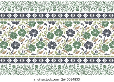 Seamless nature inspired floral sketch. Minimal one line flower pattern. Abstract hand drawn design for wallpaper and fabric. Ideal for fashion and surface textiles.