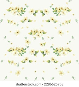 seamless nature pattern. abstract elements, leaves