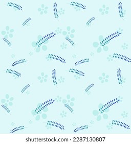 seamless nature pattern. abstract elements, leaves