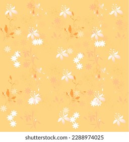 seamless nature pattern. abstract elements, leaves