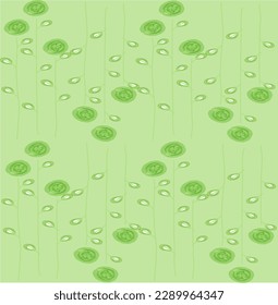 seamless nature pattern. abstract elements, leaves