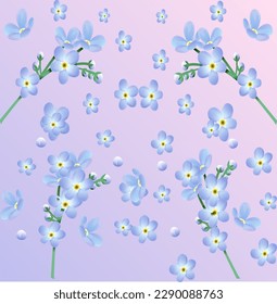 seamless nature pattern. abstract elements, leaves