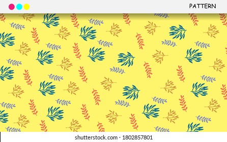 Patrón natural sin foco sobre la flor de fondo amarillo en forma de textura repetitiva linda presentación de negocios