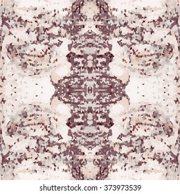 Seamless nature pattern. Stone, snake skin, band view mosaic motley texture. Ornamental collage. Gray, brown, beige soft colored background. Vector