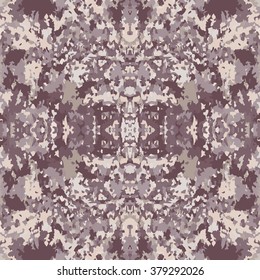Seamless nature pattern. Stone, snake skin, band view mosaic motley texture. Ornamental collage. Gray, brown, beige soft colored background. Vector