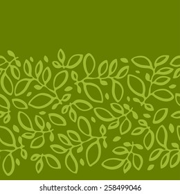 Seamless nature pattern with stylized abstract leaves.
