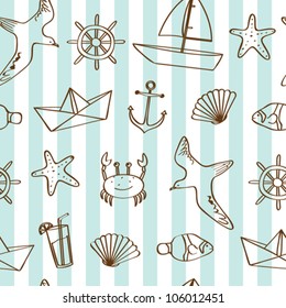 Seamless nautical background