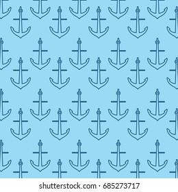 Seamless nautical illustration pattern. nautical background