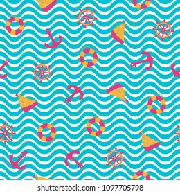 Seamless nautical pattern