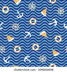 Seamless nautical pattern