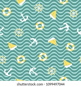 Seamless nautical pattern