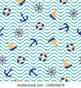 Seamless nautical pattern