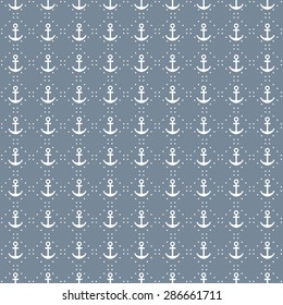 seamless nautical pattern with anchor