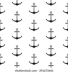 Seamless nautical pattern with anchors. Design element for wallpapers, baby shower invitation, birthday card, scrapbooking, fabric print etc. 