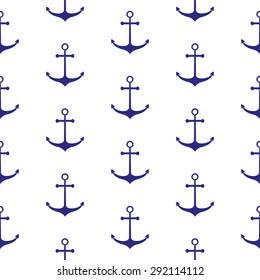 Seamless nautical pattern with anchors. Design element for wallpapers, web site background, baby shower invitation, birthday card, scrapbooking, fabric print etc. Vector illustration.
