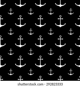 Seamless nautical pattern with anchors. Design element for wallpapers, baby shower invitation, birthday card, scrap booking, fabric print etc.