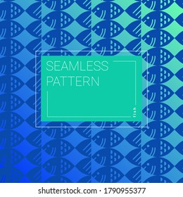 Seamless nautical pattern with fish. Design element for wallpapers, invitation, birthday card, scrapbooking, fabric print etc.