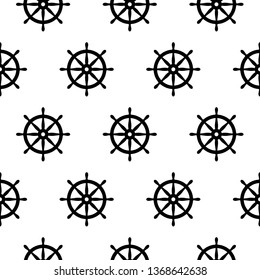 Seamless nautical pattern with ship wheels. Design element for wallpapers, baby shower invitation, birthday card, scrapbooking, fabric print