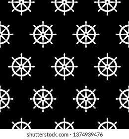 Seamless nautical pattern with ship wheels. Design element for wallpapers, baby shower invitation, birthday card, scrapbooking, fabric print