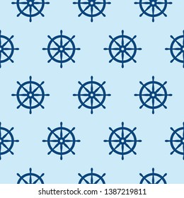 Seamless nautical pattern with ship wheels. Design element for wallpapers, baby shower invitation, birthday card, scrapbooking, fabric print