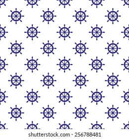 Seamless nautical pattern with ship wheels. Design element for wallpapers, baby shower invitation, birthday card, scrapbooking, fabric print etc.