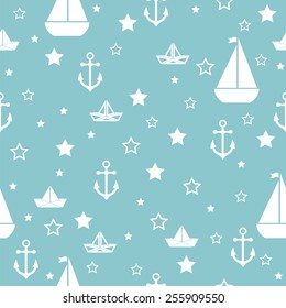 Patrón náutico sin problemas. Ilustración del vector