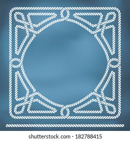 Seamless nautical rope knot border