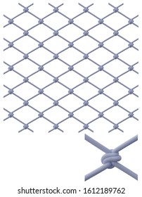 Seamless nautical rope knot pattern. Vector 3d illustration
