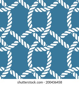 Seamless nautical rope knot pattern