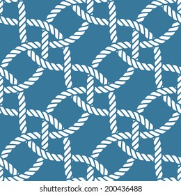 Seamless Nautical Rope Knot Pattern