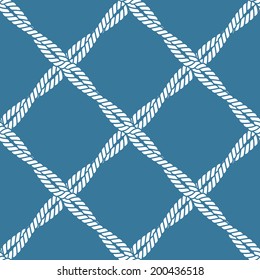 Seamless Nautical Rope Knot Pattern