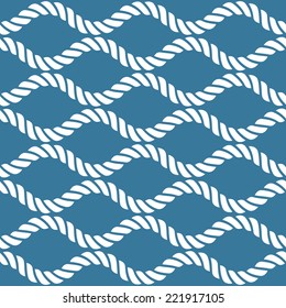 Seamless nautical rope knot pattern