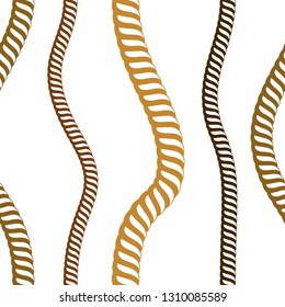 Seamless nautical rope pattern vector. Endless navy illustration with loop cord lines ornament. Minimalistic simple cord stylish illustration. Usable for fabric, wallpaper, wrapping, web and print.