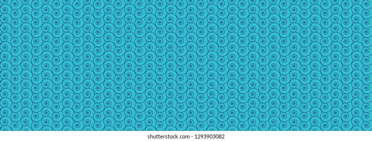 Seamless nautilus shell background. Geometric pattern vector illustration. EPS 10