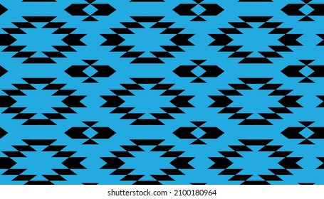 Fondo vectorial de patrón geométrico Navajo Aztec sin inconvenientes para impresión textil y de tela. patrón tradicional de la tribu bohemia para textura deportiva jersey, papel de embalaje, fondo y embalaje