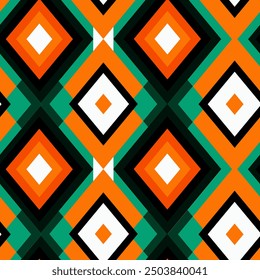Seamless Navajo indian ethnic pattern. Native american heritage month. Tribal aztec geometric ornament. Vector illustration for design print, fabric, textile, paper