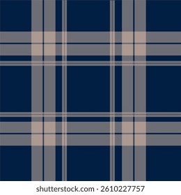 seamless navy blue and beige tartan patterns with classic plaid designs. Ideal for textiles, backgrounds, digital papers, and fashion projects.