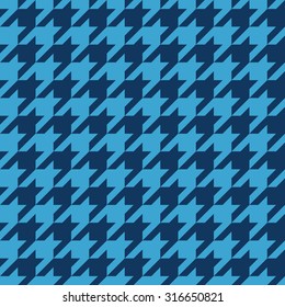 Seamless navy blue houndstooth pattern vector