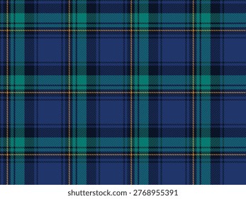 Seamless navy blue plaid pattern, preppy tartan plaid checkered fabric background