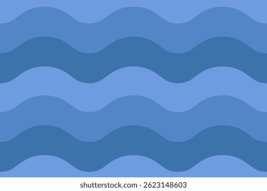 Seamless navy blue wave pattern. Ideal for nautical, summer, and marine-themed designs.

