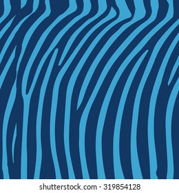 Seamless navy blue zebra skin pattern vector
