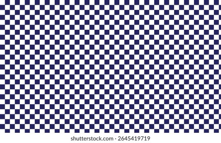 A seamless navy and white checkerboard pattern with a clean, geometric grid layout. Ideal for backgrounds, design projects, textiles, or visual elements requiring symmetry and contrast.