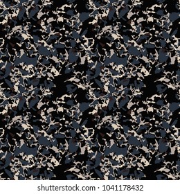 Seamless navy and white fashion vector pattern with imitation of texture of unusual urban camouflage. Can be used as camo print for clothes or wrapping paper or as backdrop and wallpaper