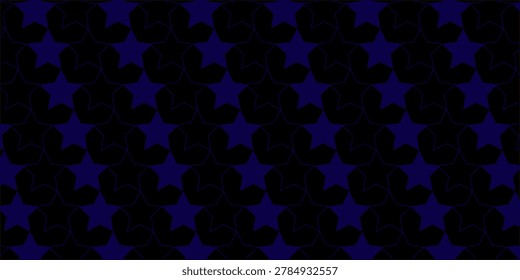 Seamless Navy and White Star Geometric Pattern Tile — Repeating Decorative Abstract Background