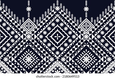 Seamless navyblue fabric pattern geometric abstract ethnic pattern for textile background,texture,batik,carpet,mosaic,ceramics,backdrop,wallpaper,clothing,craft,wall,floor,decorative,building,wrapping