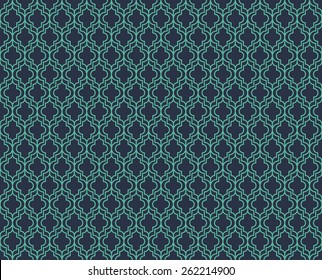 Seamless neon blue art deco pattern vector