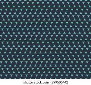 Seamless neon blue hexagonally arranged triangles pattern vector