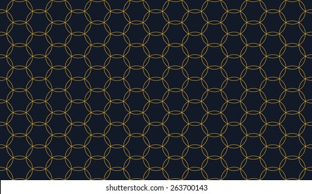 Seamless neon orange circular pattern on a hexagonal grid vector