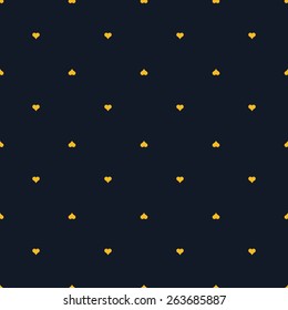 Seamless neon orange hearts pattern vector