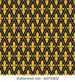 Seamless neon orange medieval diamond pattern vector